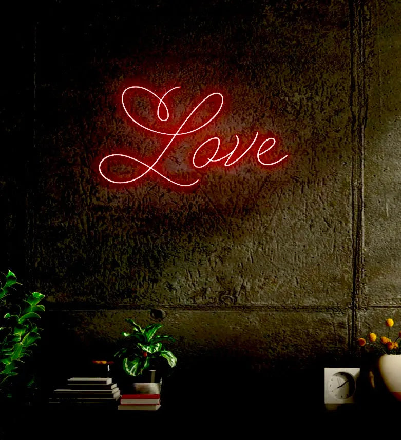 LOVE LED Neon Sign w/ Dimmer Neon Signs