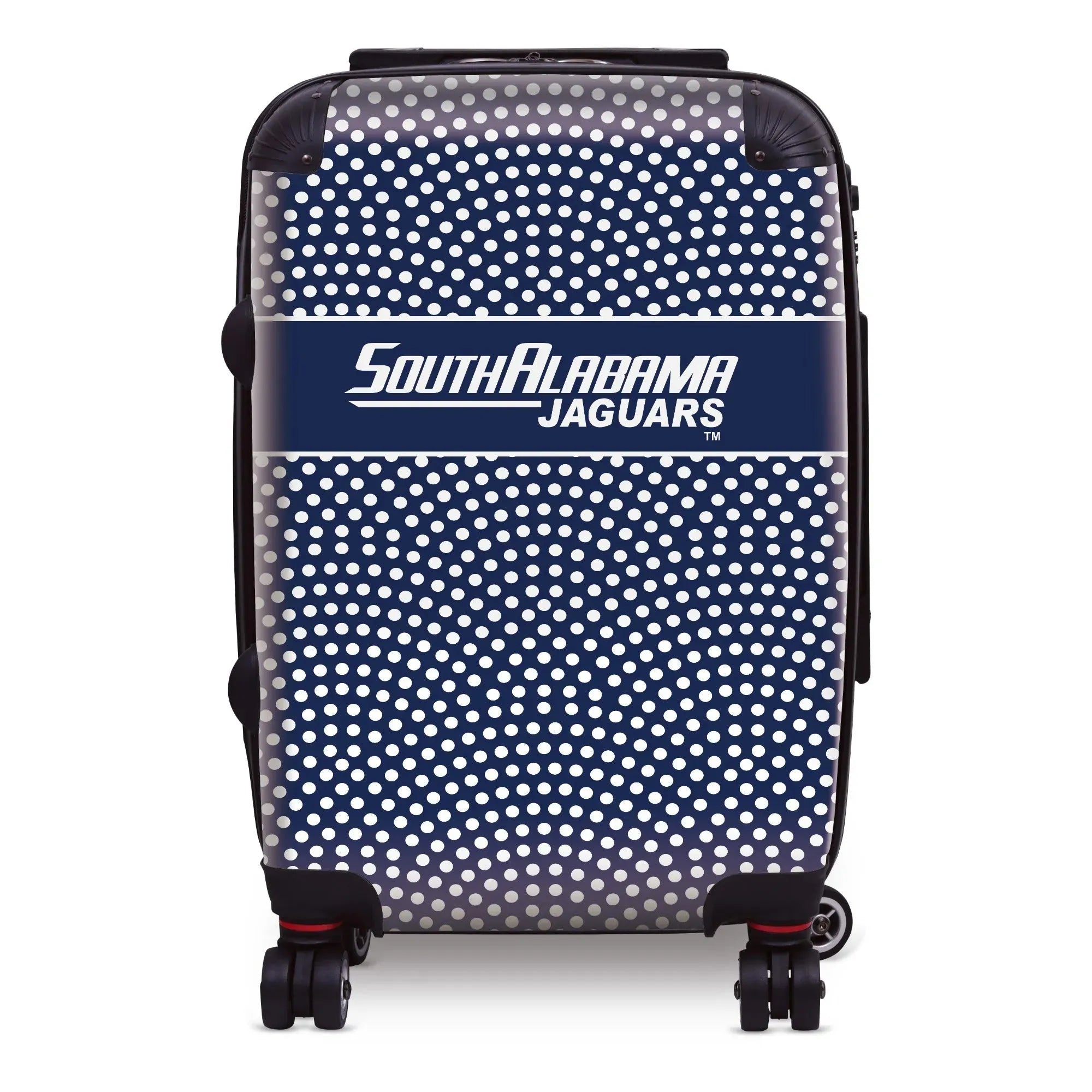 University of South Alabama Carry-on Suitcase - Dots Suitcases