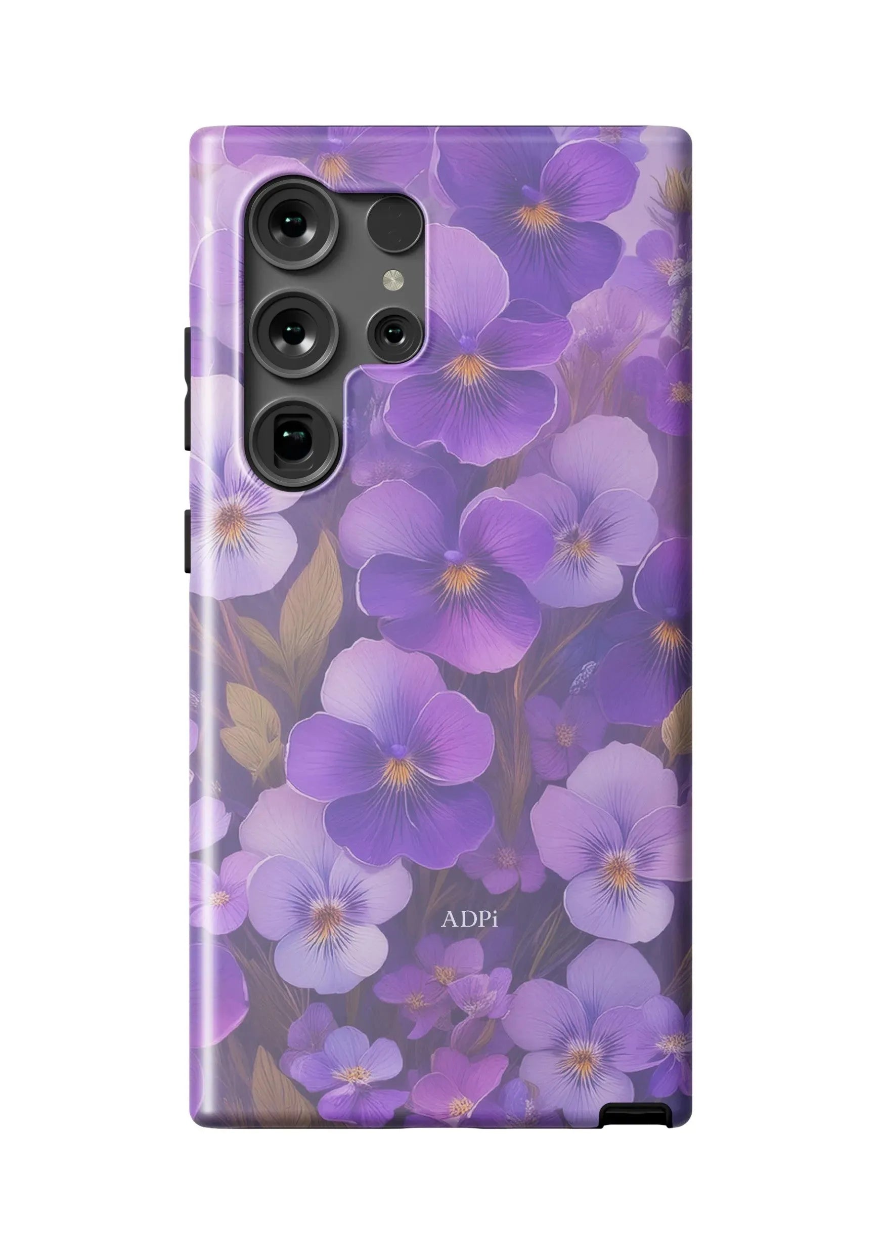 Alpha Delta Pi Samsung Galaxy 24, 23 Mobile Phone Case - Violets Matte Mobile Phone Cases