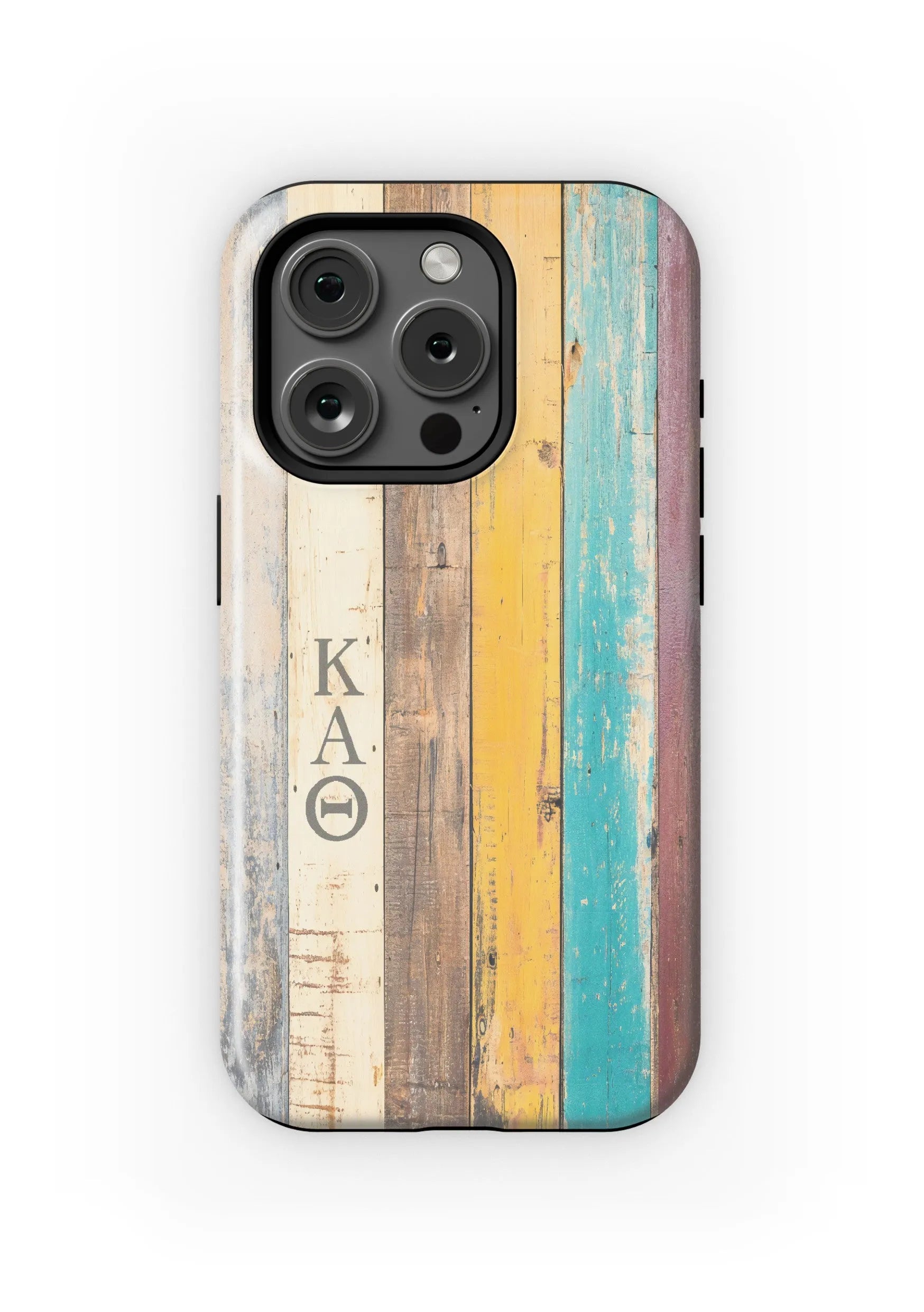 Kappa Alpha Theta iPhone 16, 15, 14 Mobile Phone Case - Wood Planks Matte Mobile Phone Cases