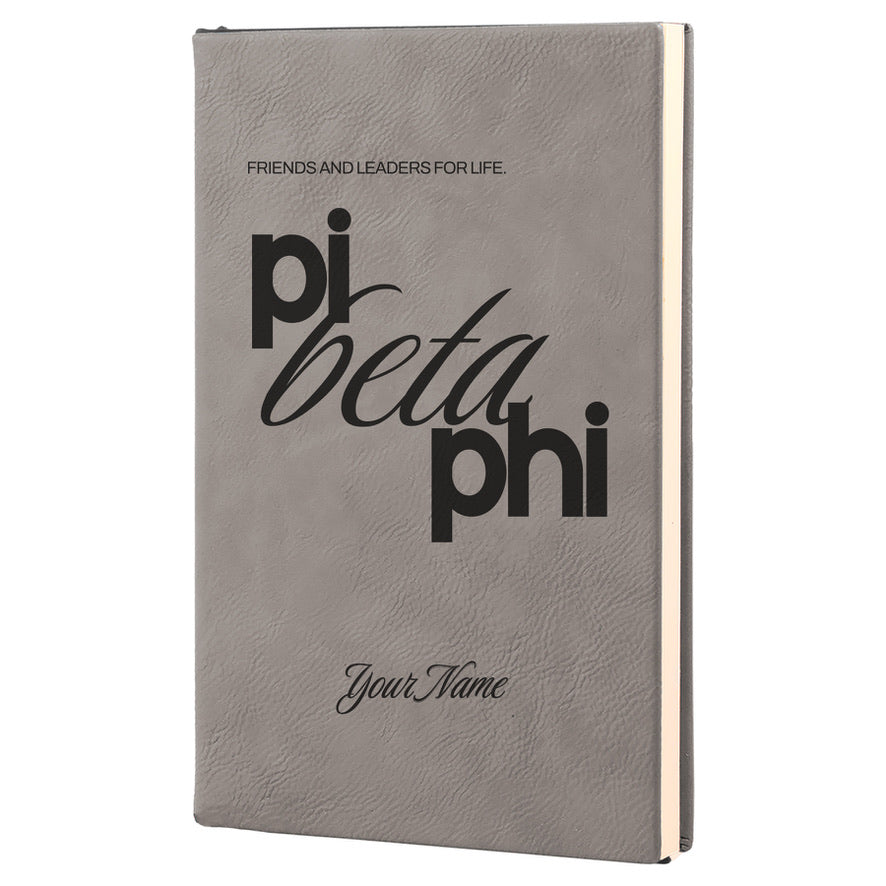Pi Beta Phi Personalized Leatherette Notebook | Pi Phi