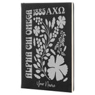 Alpha Chi Personalized Leatherette Notebook Journal - Retro Floral