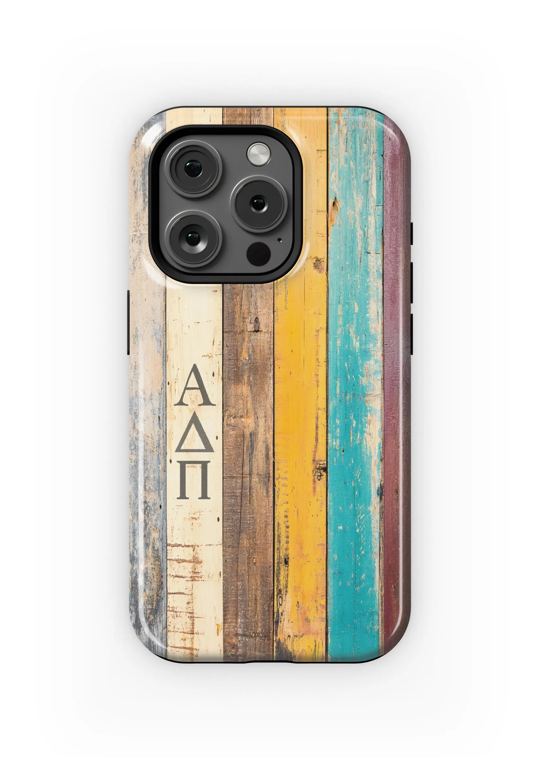 Alpha Delta Pi iPhone 16, 15, 14 Mobile Phone Case - Wood Planks Gloss Mobile Phone Cases