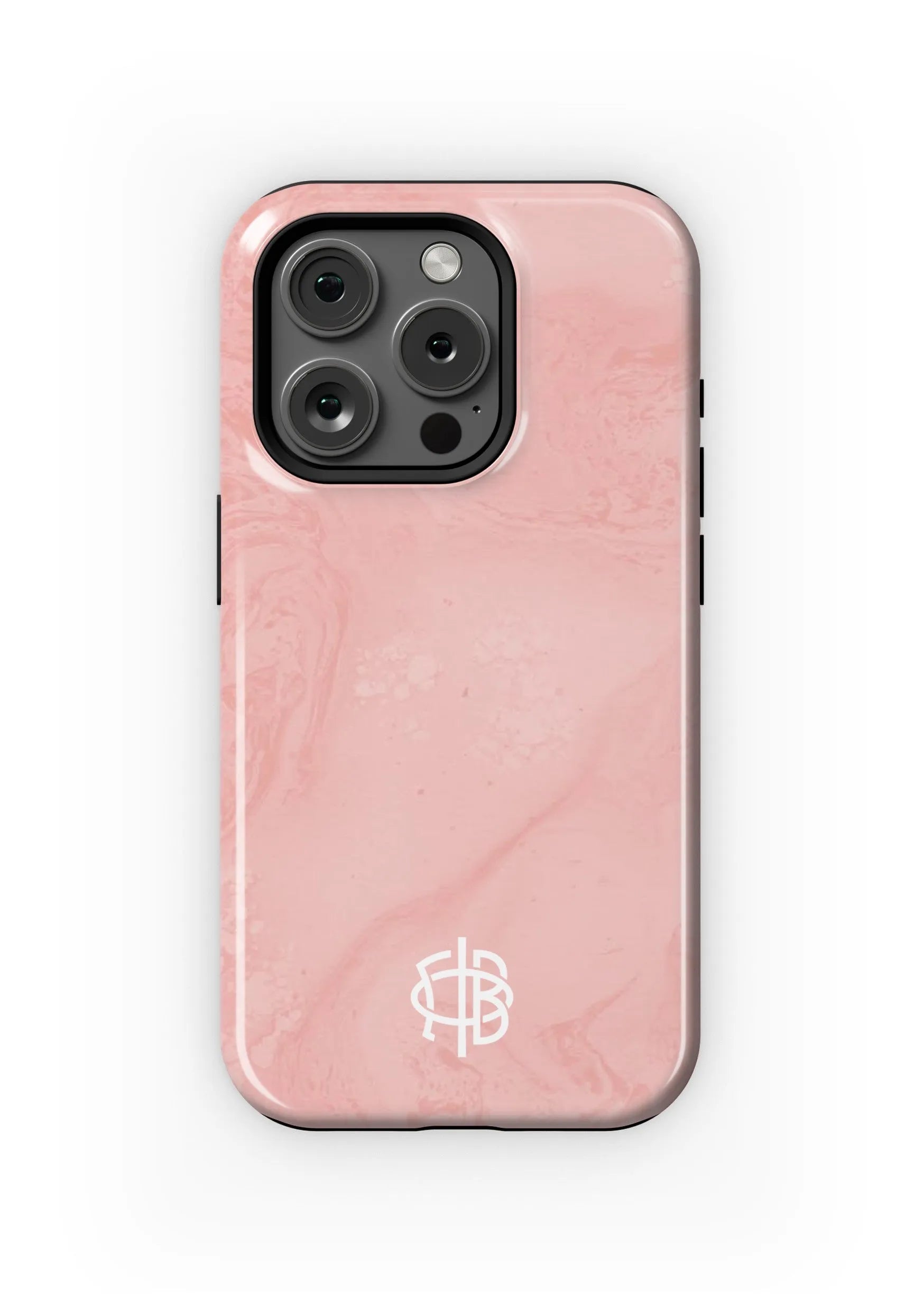 Gamma Phi Beta iPhone 16, 15, 14 Mobile Phone Case - Blush Marble Mobile Phone Cases