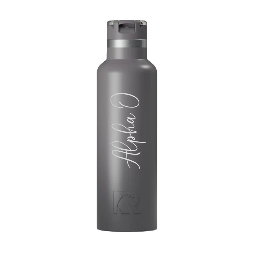 Alpha Omicron Pi RTIC 20 oz Journey Ceramic Lined Water Bottle -Script