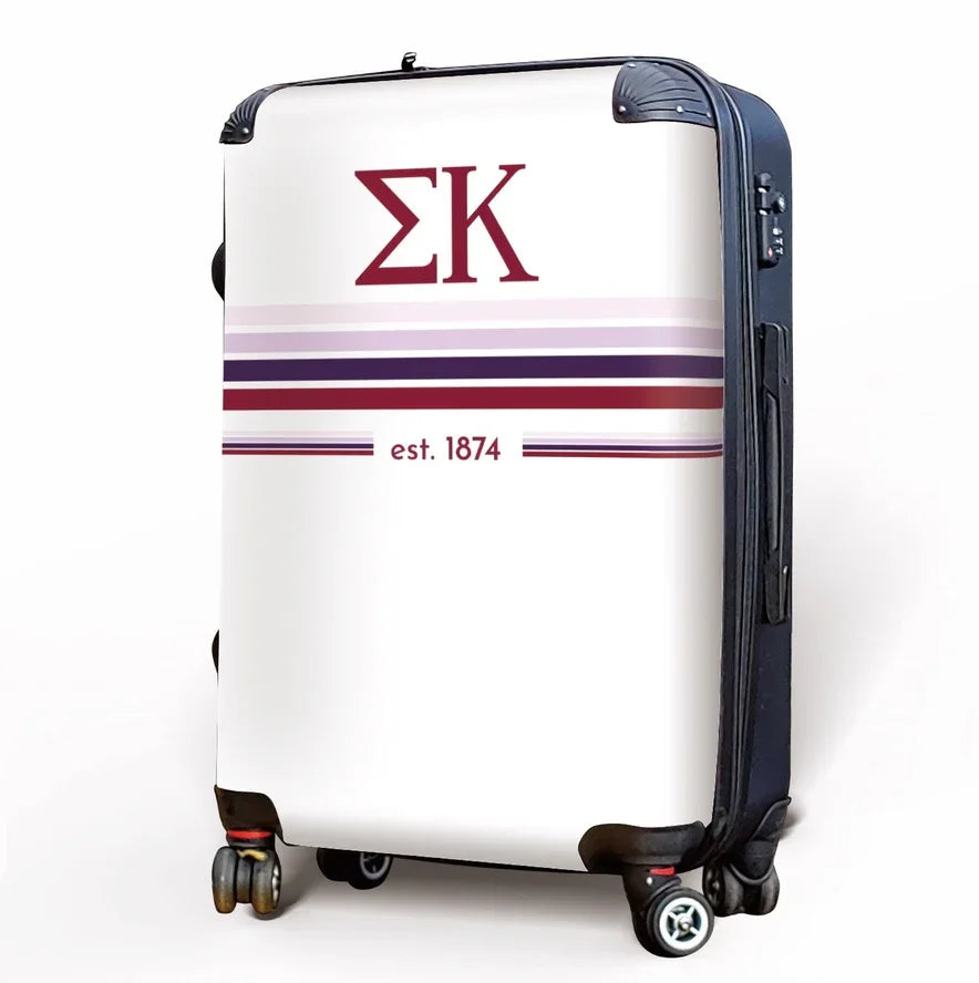 Sigma Kappa Carry-on Luggage - Preppy Stripes Suitcases