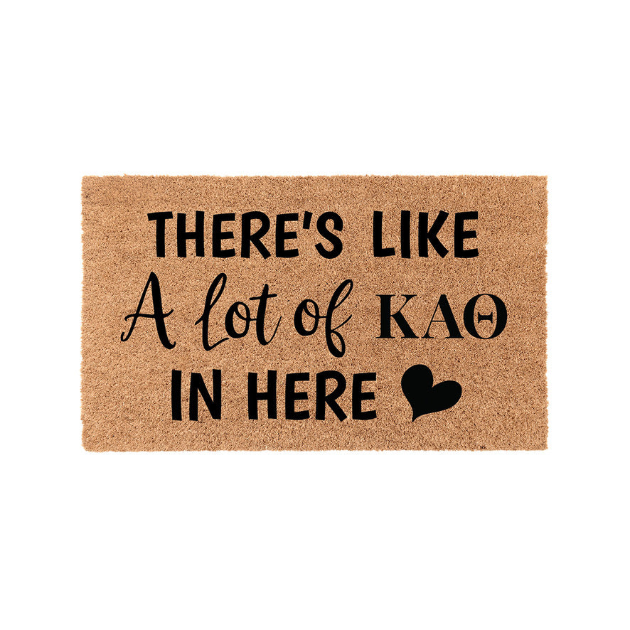 Kappa Alpha Theta Coir Doormat  A Lot of | Custom Entryway Welcome Mat