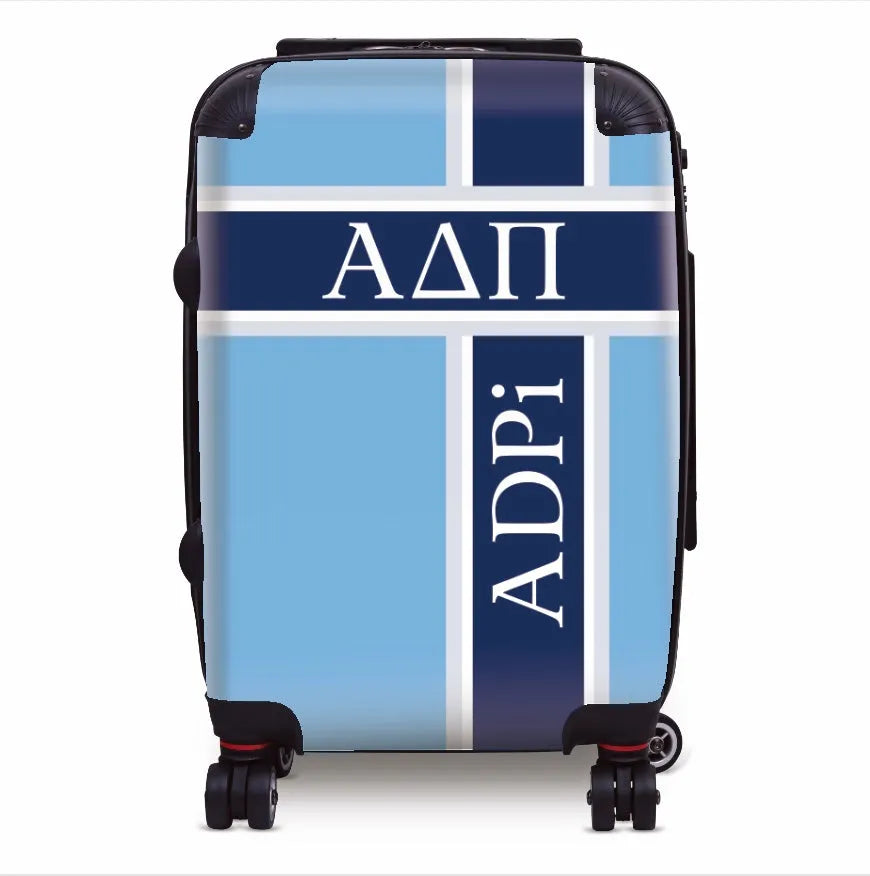 Alpha Delta Pi Carry-on Suitcase - Cross Stripes Suitcases