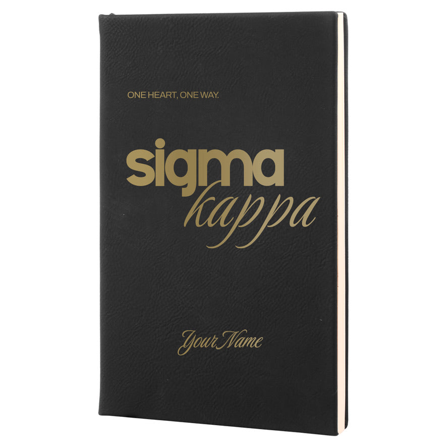 Sigma Kappa Personalized Leatherette Notebook Journal