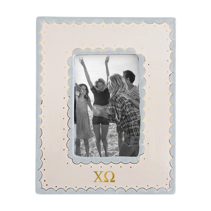 Chi Omega Scallop Picture Frame | Big Little Sister Keepsake | XO Gifts