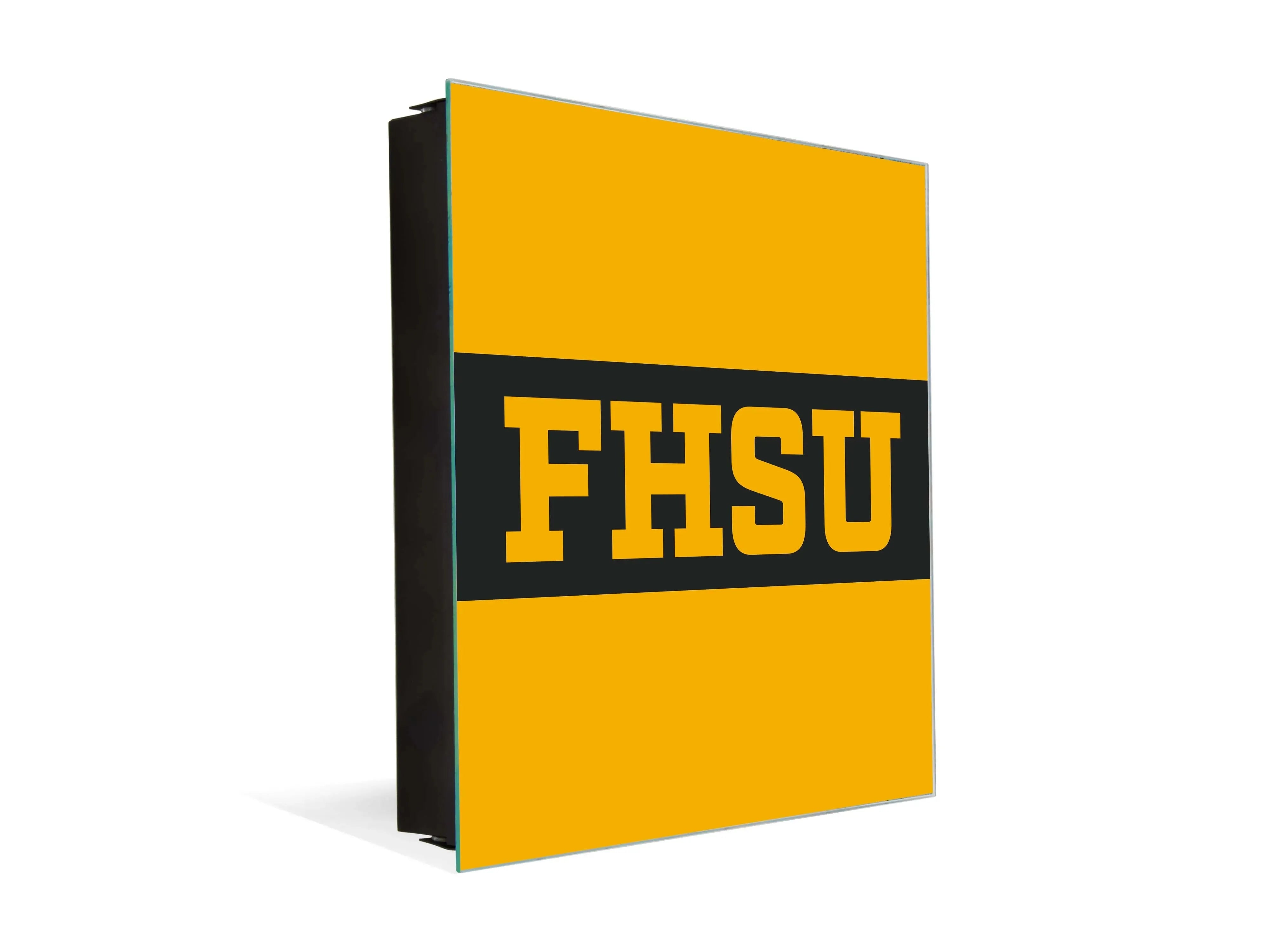 3-in-1 Fort Hays State University FHSU Magnetic Dry-Erase Key Box / Key Cabinet Gold Key Box