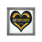 Fort Hays State University Sign - Heart 12"x12" | Custom Gifts | Decor