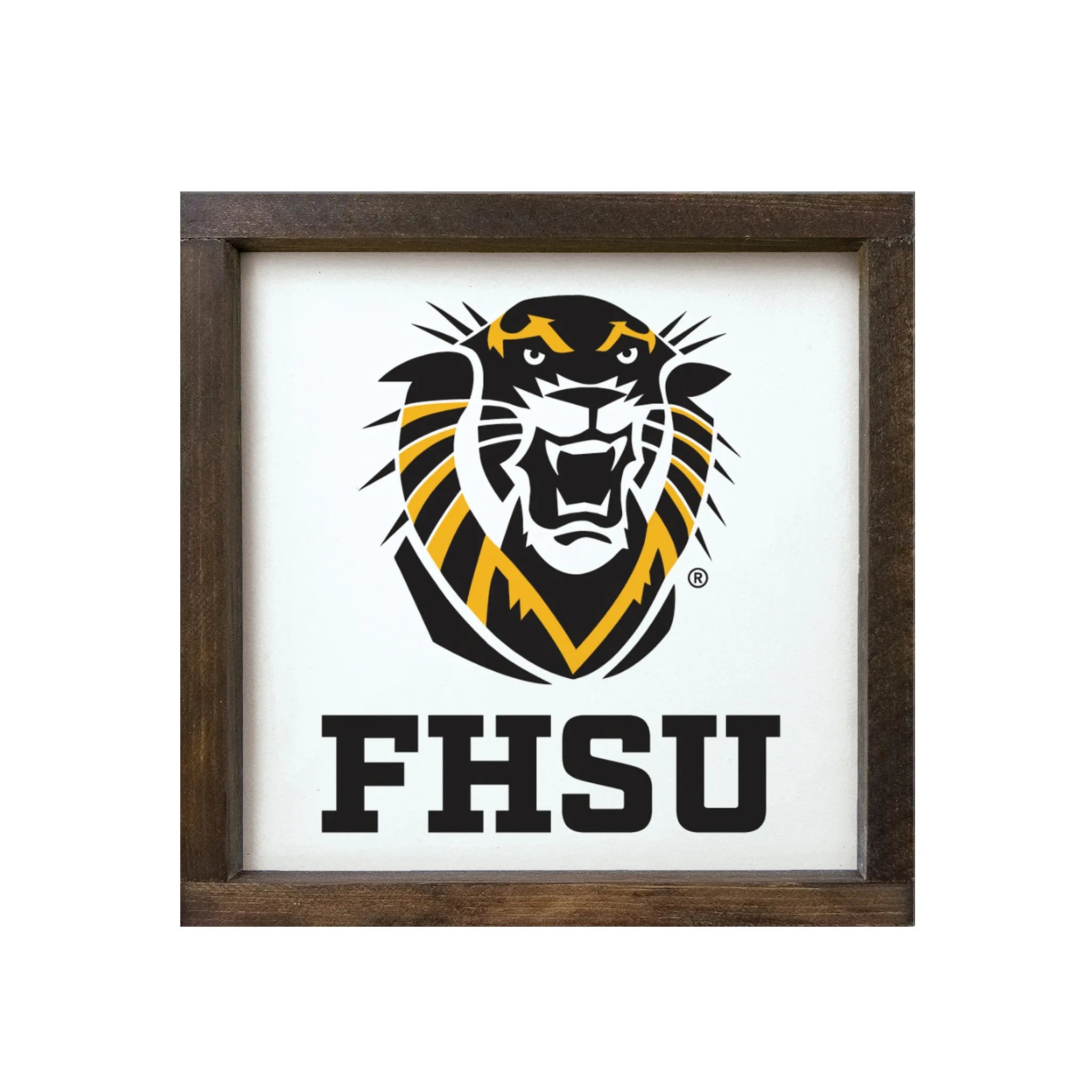 FHSU Traditional Wood Framed Sign - 12"x12" | Official Gift Shop 