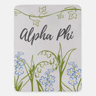 Field of Lillies Alpha Phi XL 60x80 Sherpa Blanket Throw Blankets