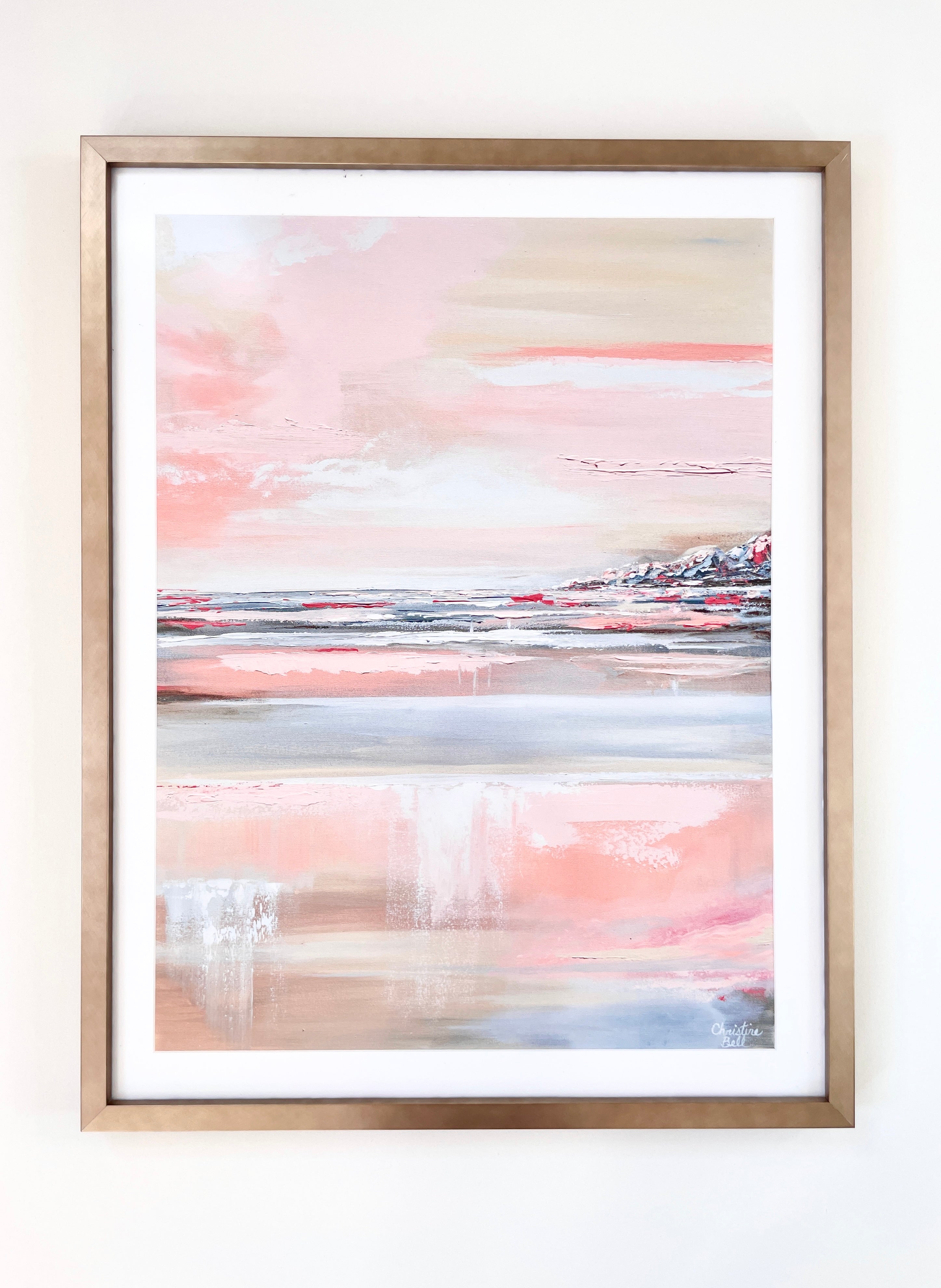 "Romantic Impressions" GICLEE PRINT Coastal Abstract Art Print | Canvas