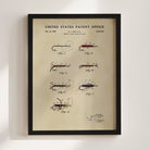 Fly Fishing Flies US Patent Wall Art | Nature Inspired Dorm Decor | Campus Greek Fit