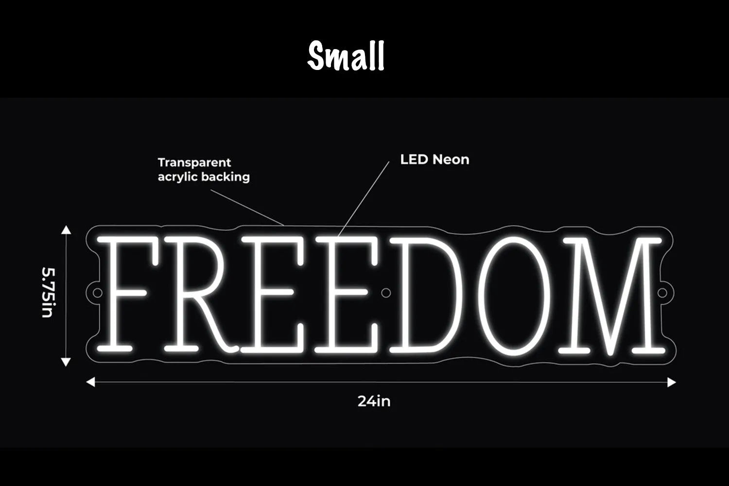 FREEDOM LED Neon Sign w/ Dimmer Neon Signs