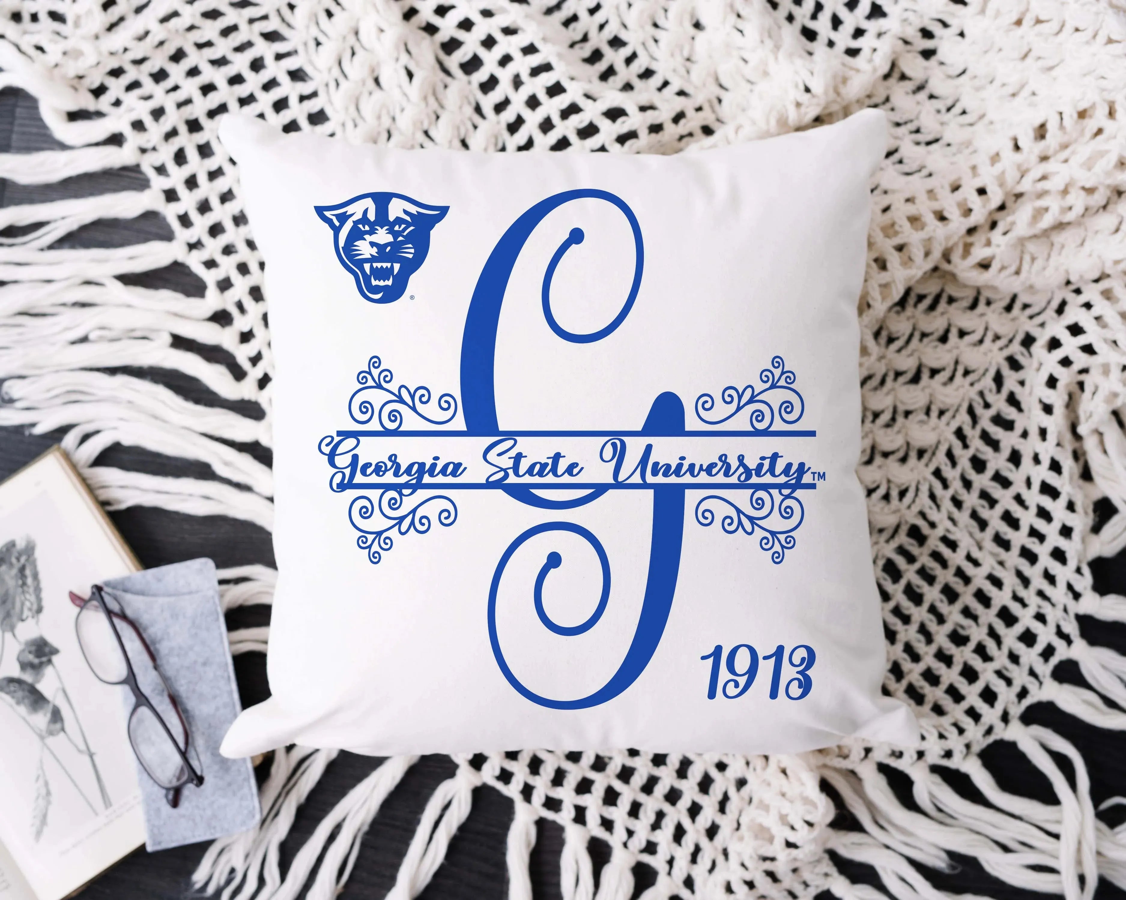 Georgia State University 18" Monogram Throw Pillow Cover Pillow Covers