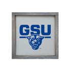 GSU 12x12 Wood Framed Sign - Gray | Custom Panthers Gifts &  Decor | Campus Greek Fit