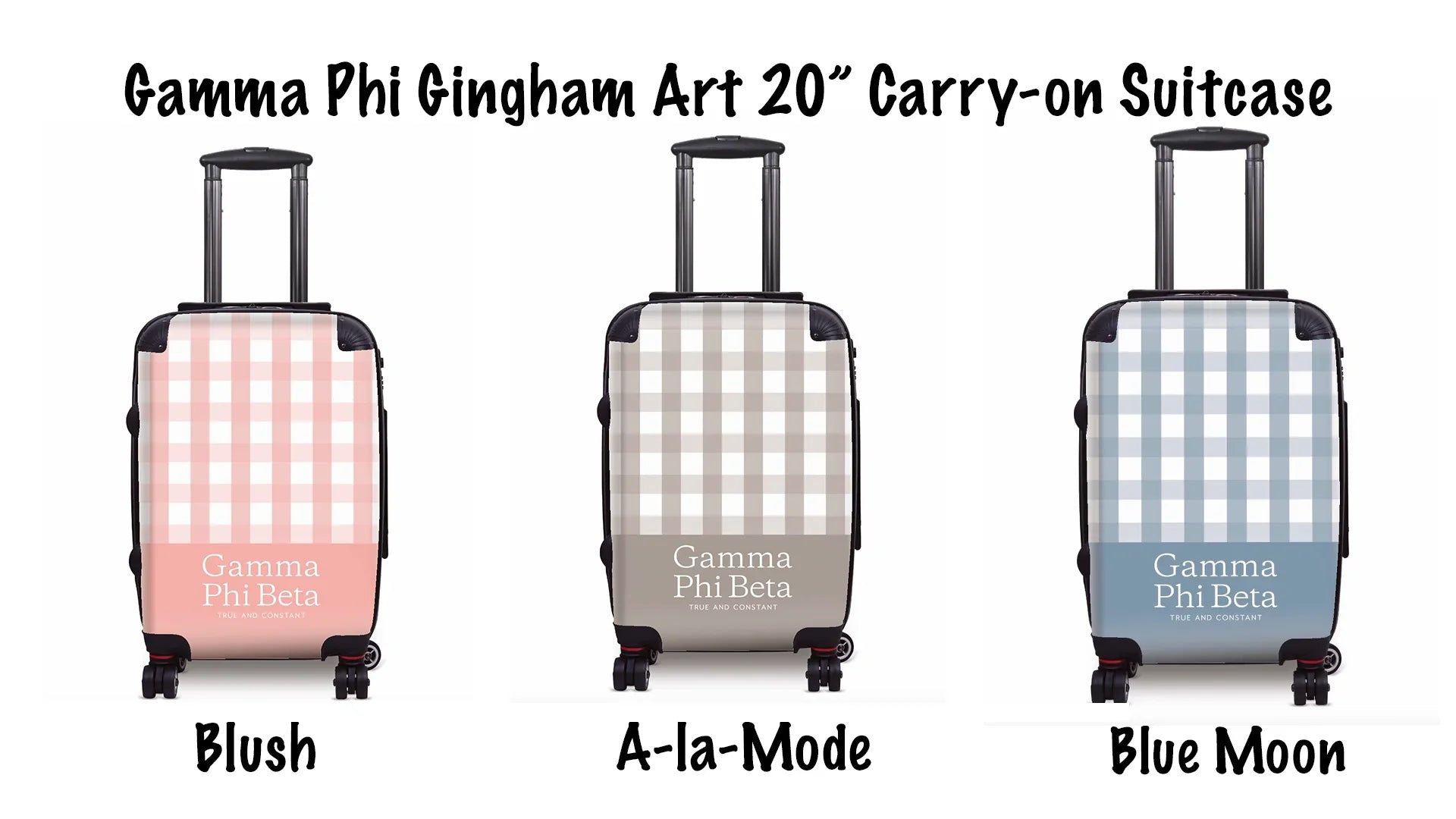 Gamma Phi Beta Carry-on Suitcase Gingham