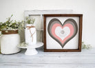 Gamma Phi Beta 12x12 Heart Wood Framed Sign Wall Art & Signs