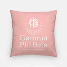 Gamma Phi Beta 18" Traditional Throw Pillow Blush