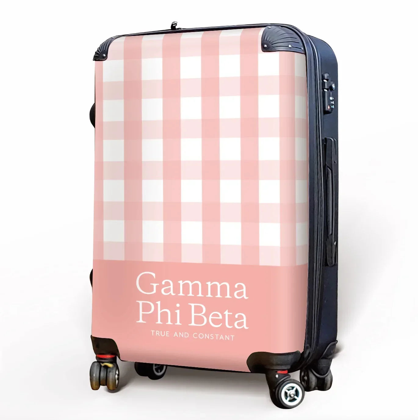 Gamma Phi Beta Carry-on Suitcase -Gingham Suitcases