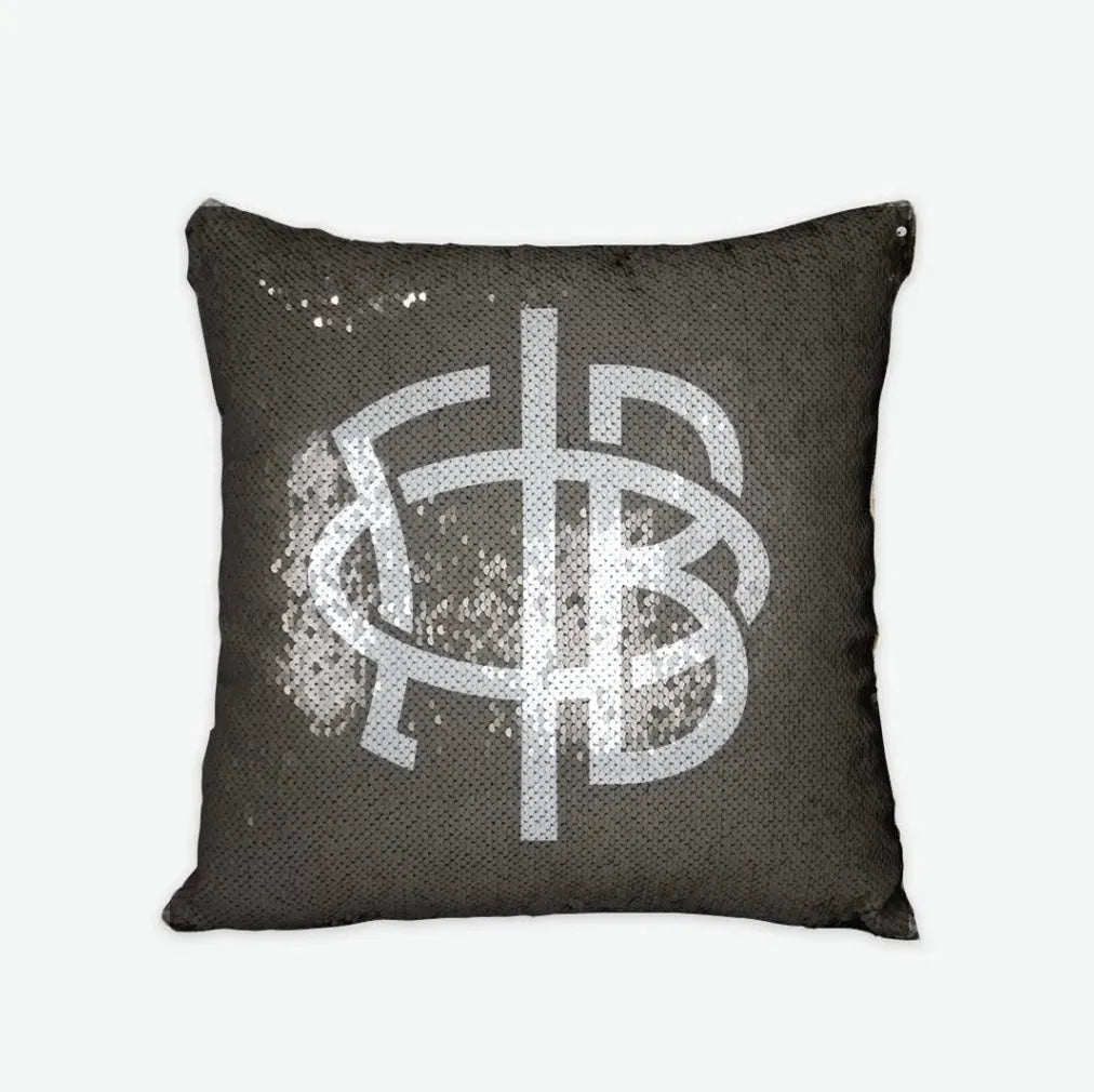 Gamma Phi Beta Sequin Pillow Cover - Greek Letters