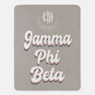 Gamma Phi Beta XL 60x80 Retro Sherpa Throw Blanket
