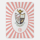 Gamma Phi Beta XL 60x80 Sherpa Throw Blanket Blanket - Blush Starburst Crest 