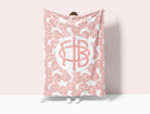 Gamma Phi Beta XL 60x80 Sherpa Throw Blanket - Blush Carnations