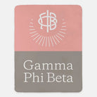 Gamma Phi Beta XL 60x80 Sherpa Throw Blanket - Color Block