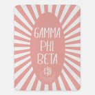 Gamma Phi Beta XL 60x80 Sherpa Throw Blanket -Starburst Blush
