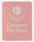 Gamma Phi Beta XL 60x80 Traditional Sherpa Throw Blanket Blush