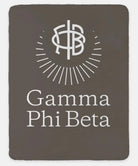 Gamma Phi Beta XL 60x80 Traditional Sherpa Throw Blanket Brownstone