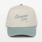 Gamma Phi Embroidered Two-Tone Baseball Cap - Script 1874 | Custom Gifts