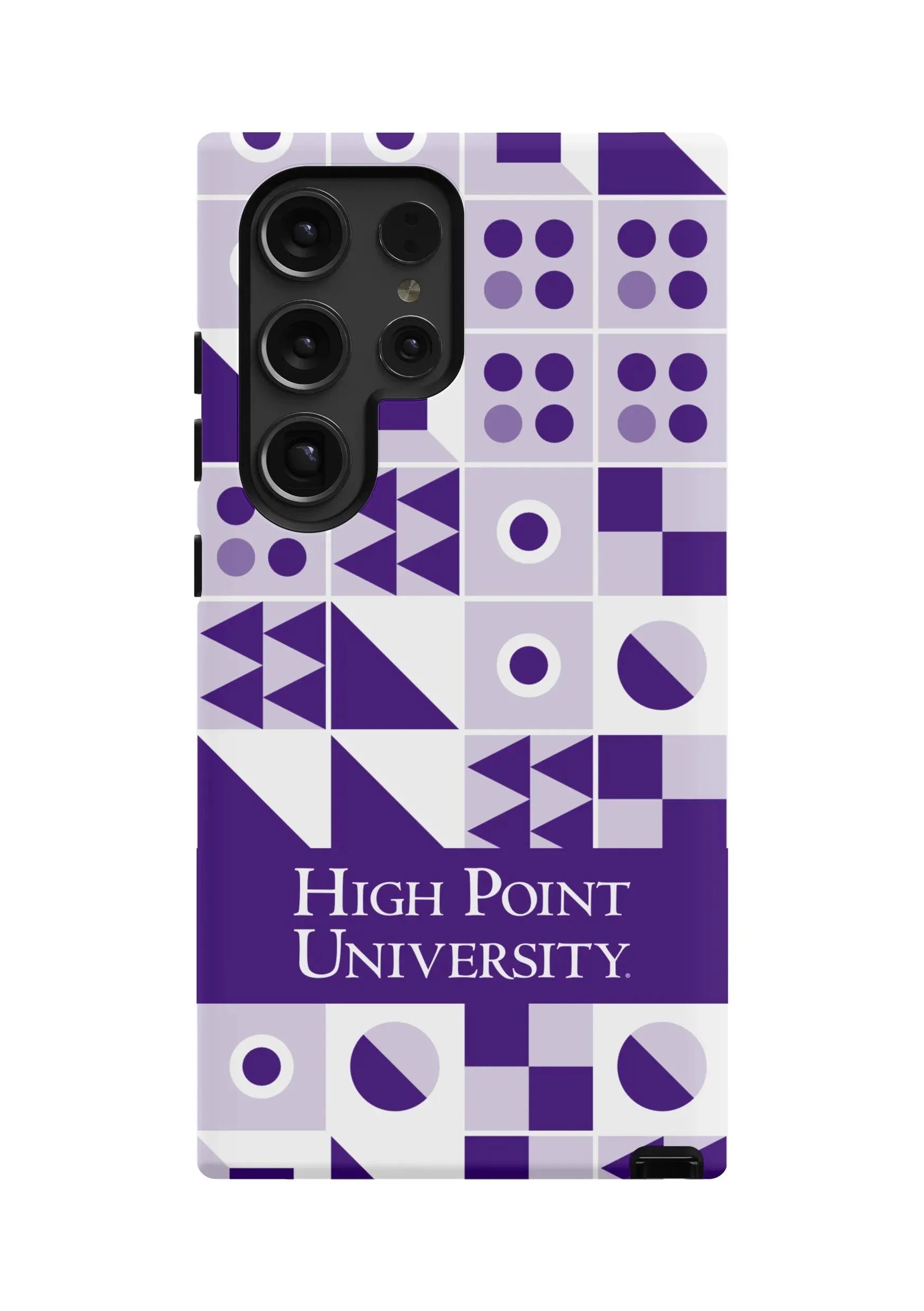 High Point University Samsung Galaxy 24, 23 Mobile Phone Case - Geo Purple Matte Mobile Phone Cases