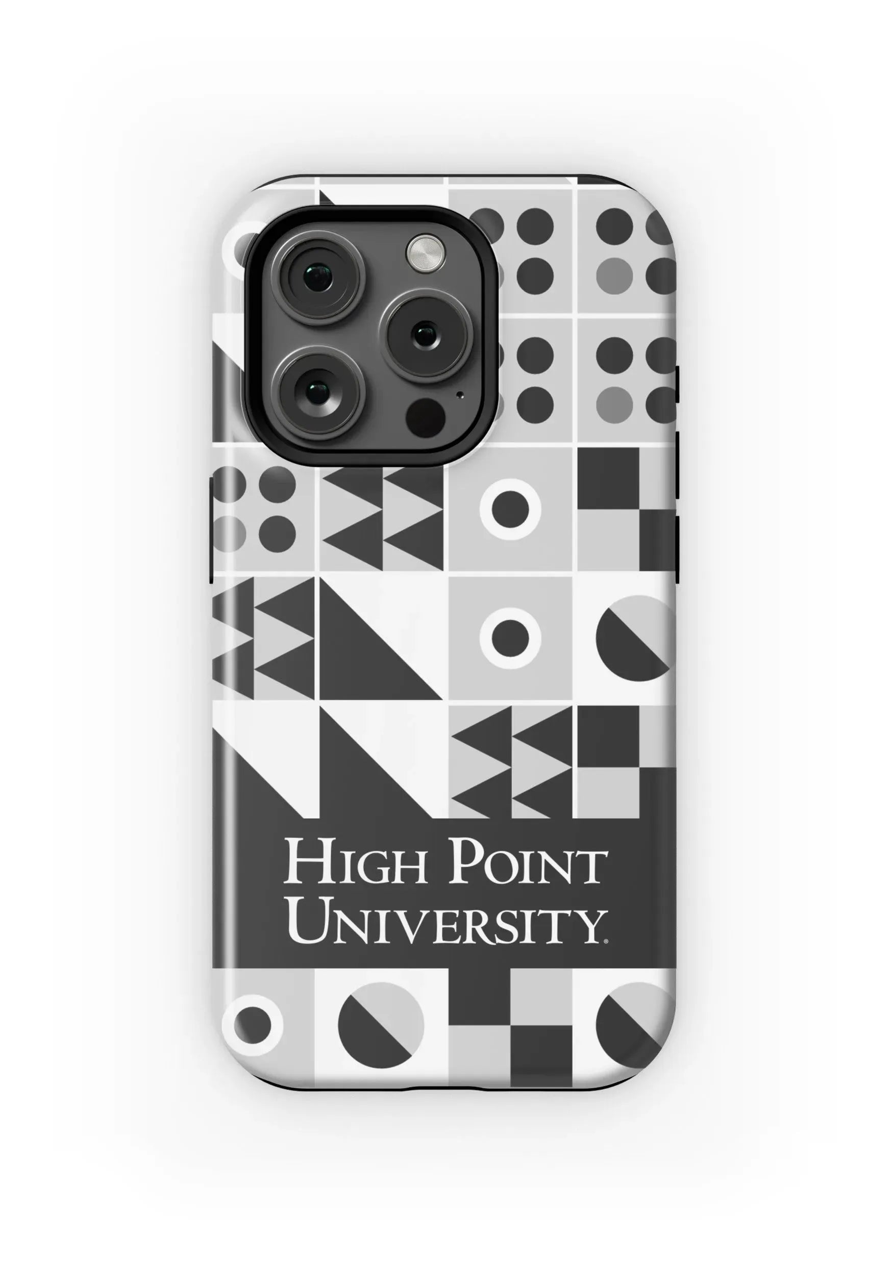 High Point University iPhone 15, 14, 13 Mobile Phone Case - Geo Black Matte Mobile Phone Cases