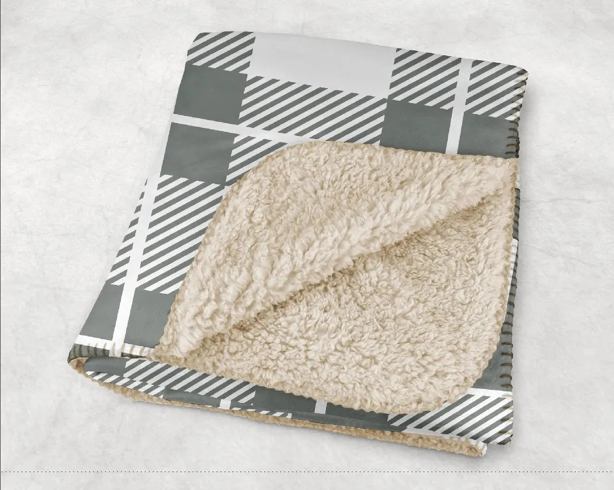 Zeta Tau Alpha XL 60x80 Sherpa Blanket - Plaid Throw Blankets