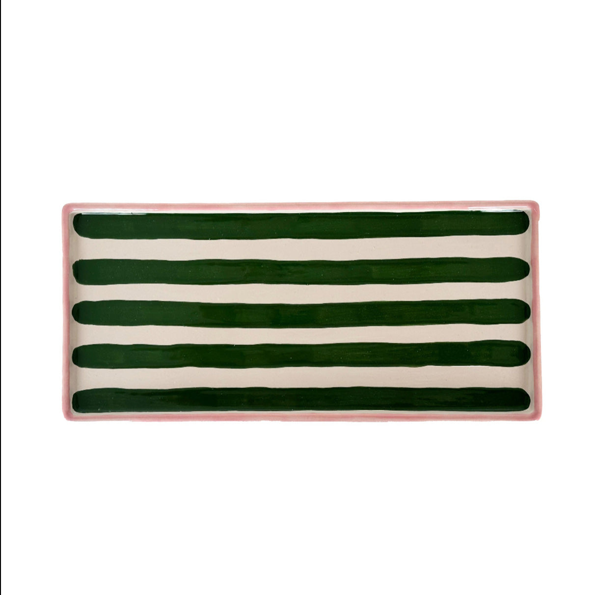 Striped Tray in Pink & Green | Retro, Modern, Funky Dorm Decor