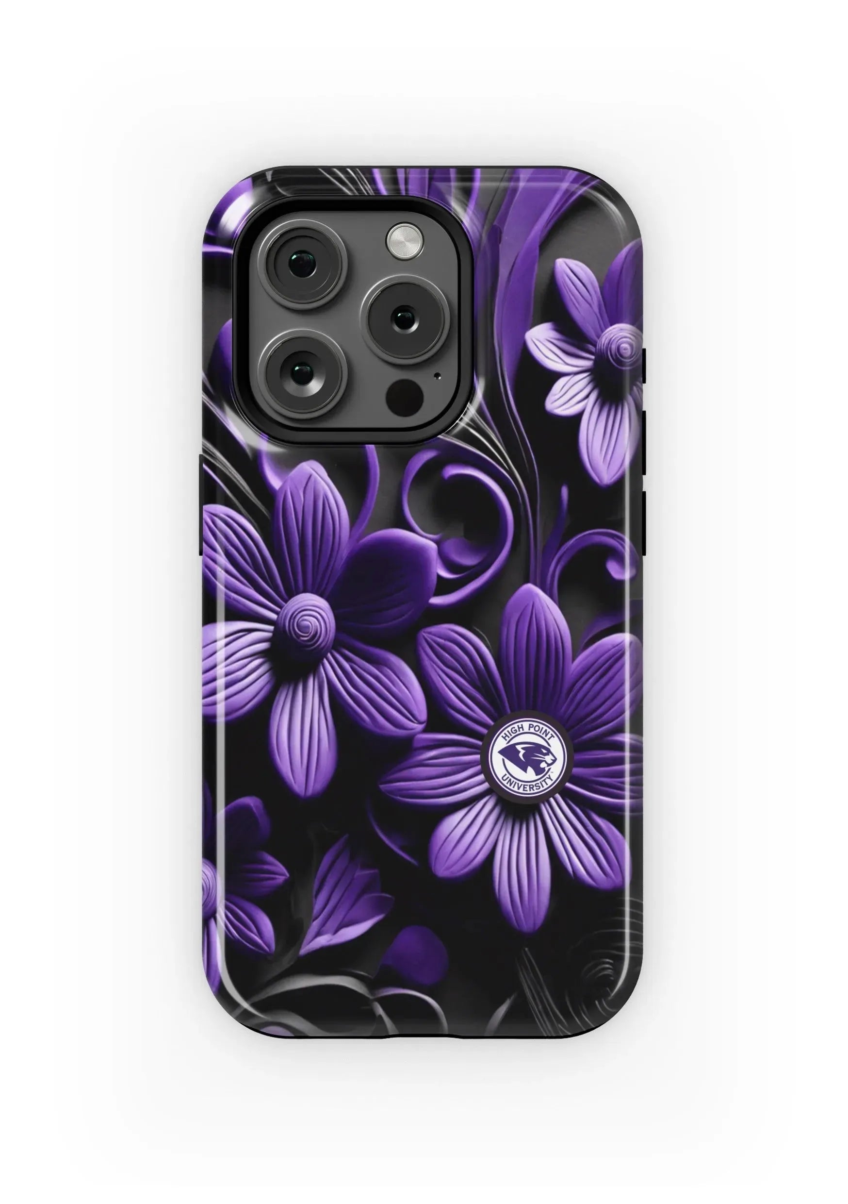 High Point University iPhone 15, 14, 13 Mobile Phone Case - 3D Floral Gloss Mobile Phone Cases
