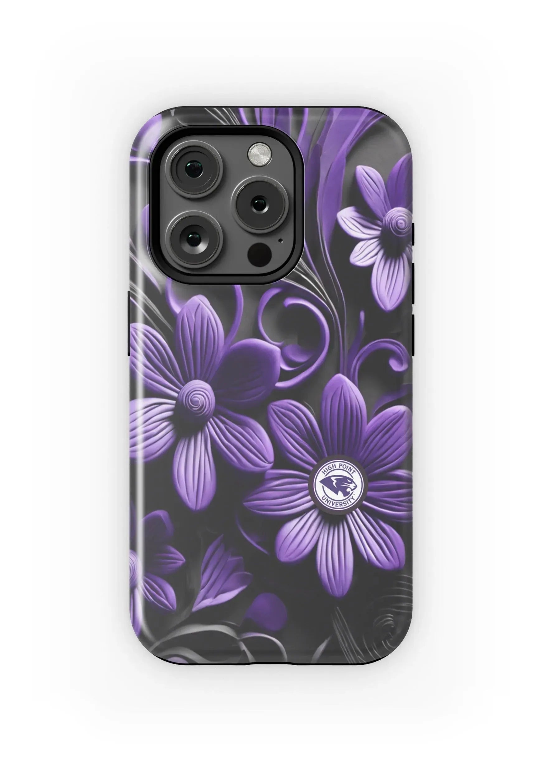 High Point University iPhone 15, 14, 13 Mobile Phone Case - 3D Floral Matte Mobile Phone Cases