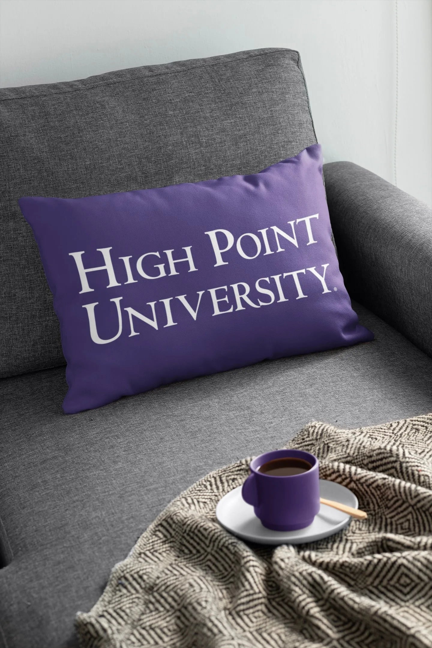 High Point University Traditional Lumbar Throw Pillow Cover | HPU Gift