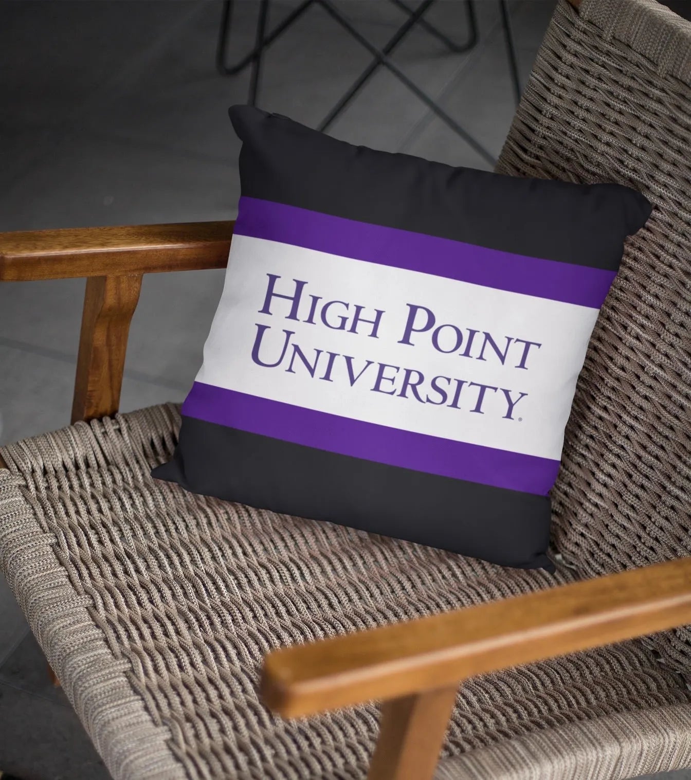 High Point University Traditional Striped Pillow Cover 18" | Gifts and Decor | Festive Fit Home