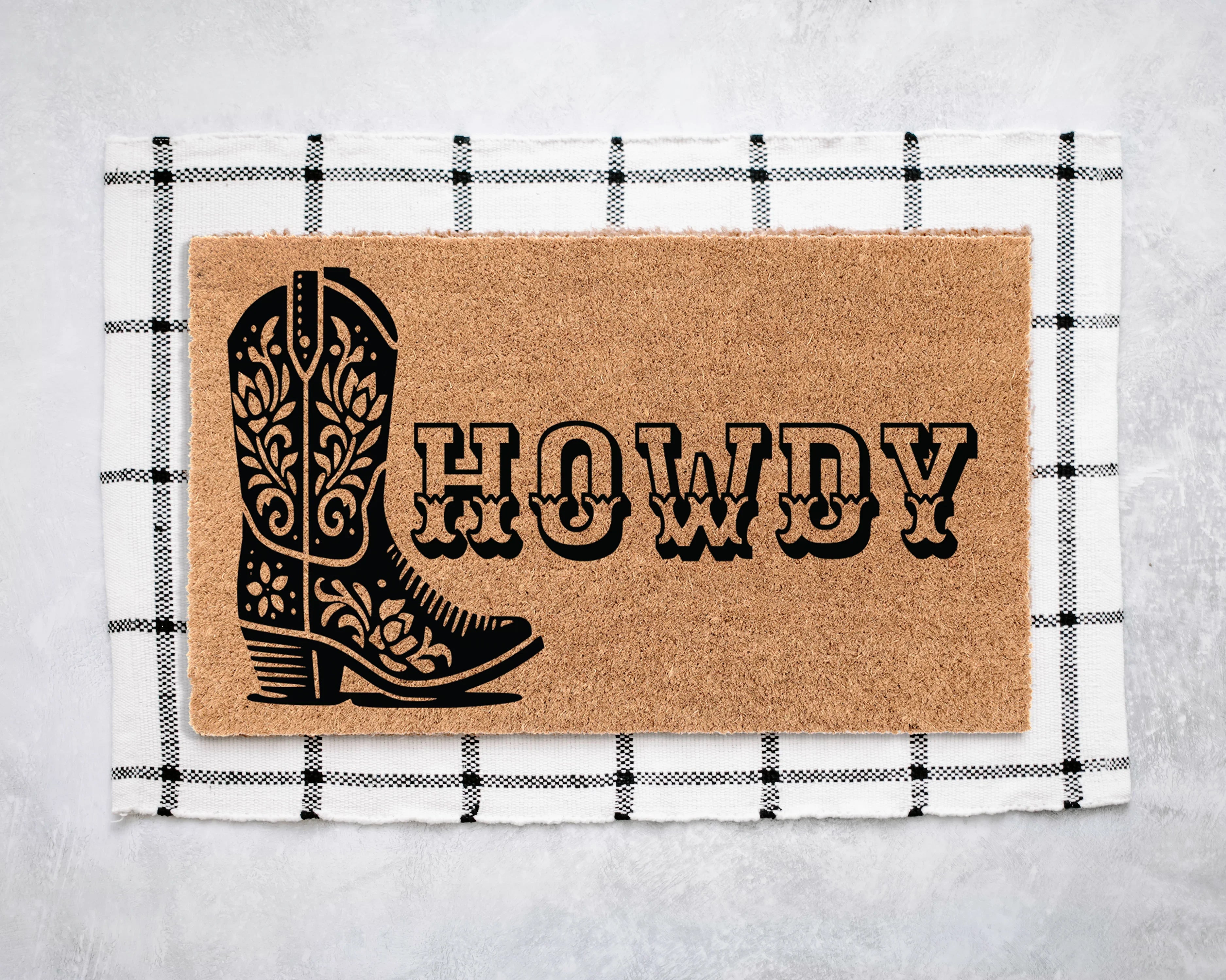 Howdy Coir Doormat Door Mats