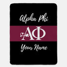 Personalized Alpha Phi Sherpa Blanket - Greek Letters 60"x80" | Gifts