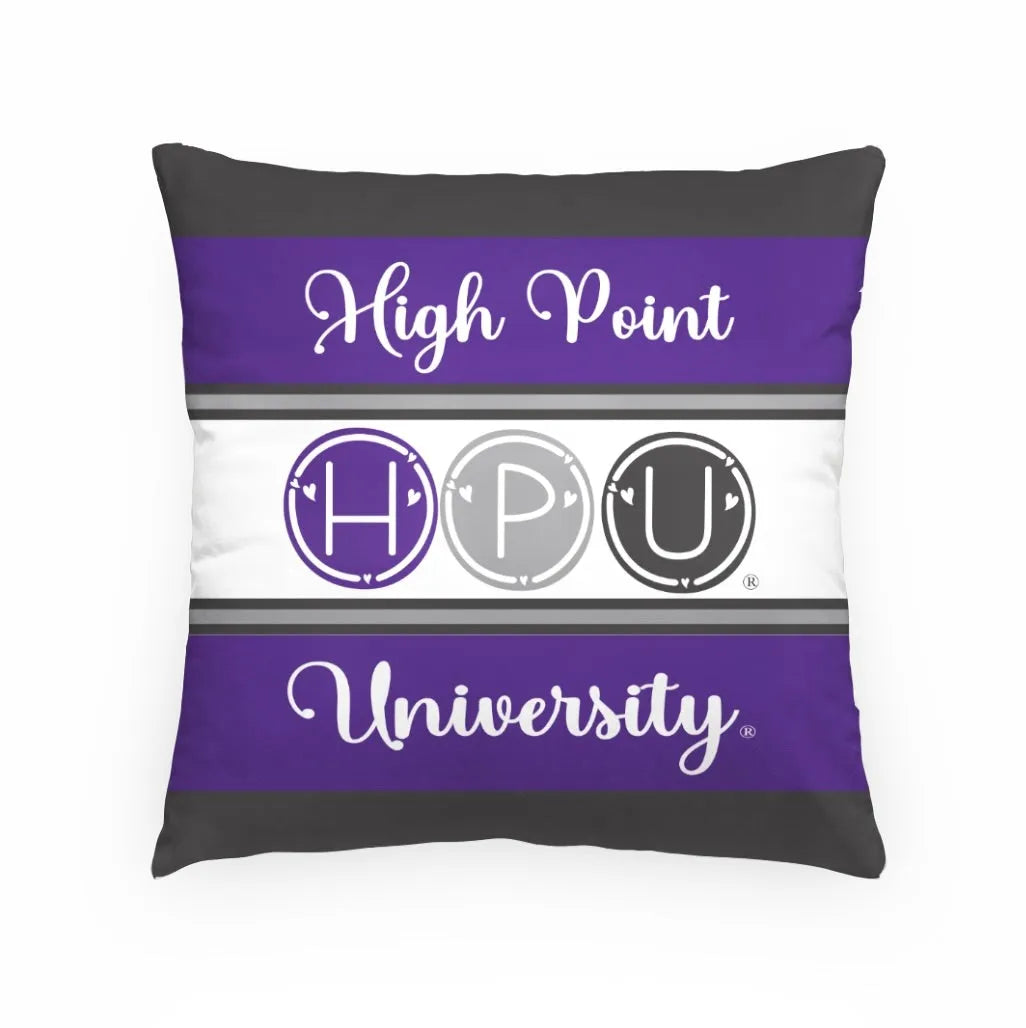 HPU Dots Throw Pillow Cover - 18" | High Point University Gifts and Decor | Festive Fit Home