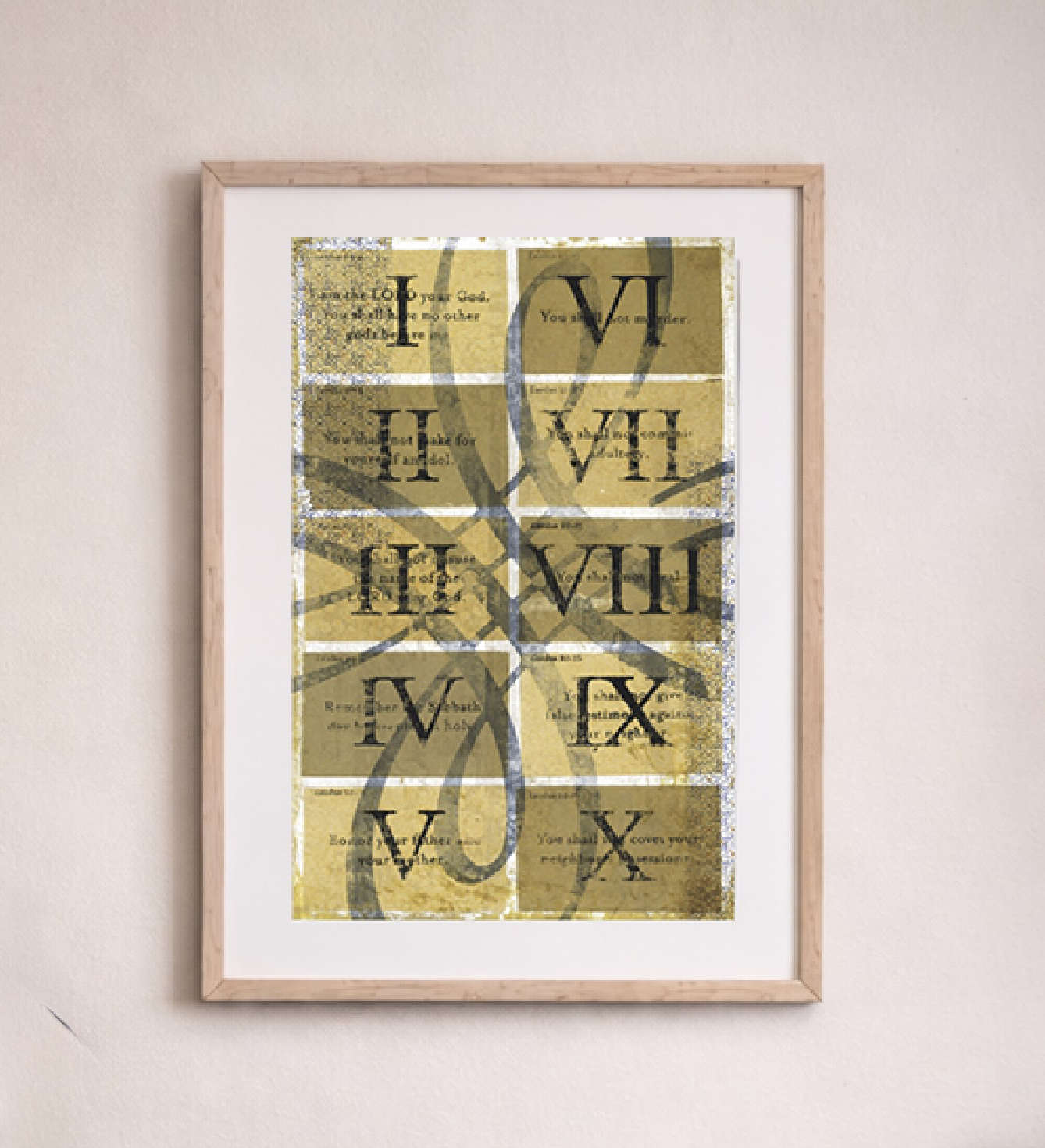 The Ten Commandments Art Prints | Spiritual Faith Gifts | Dorm Decor
