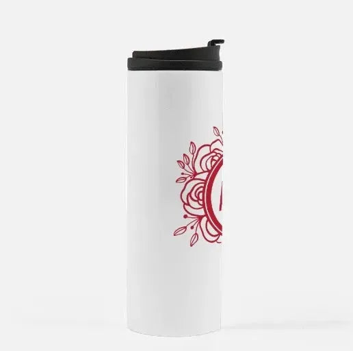Alpha Omicron Pi Rose Frame Sketch Thermal Tumbler 16 oz. Drinkware