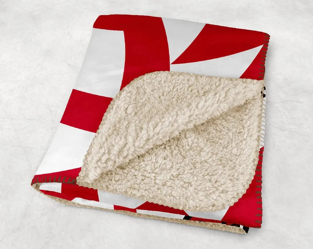 Austin Peay State University XL 60x80 Sherpa Blanket - Tribal Throw Blankets